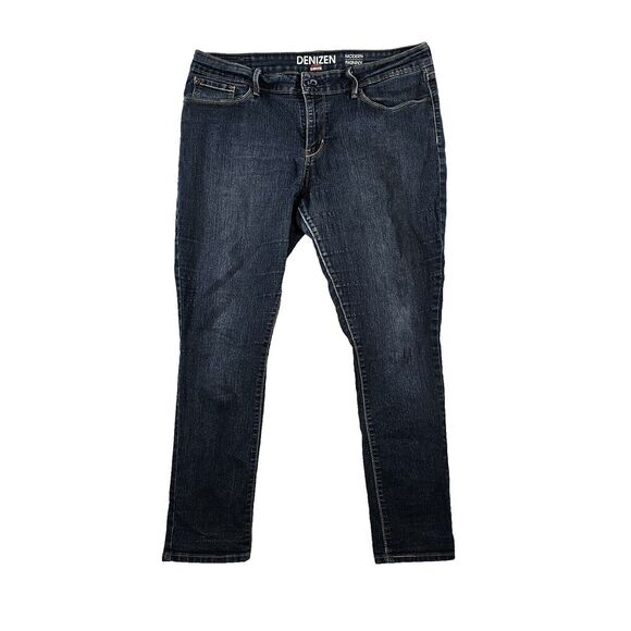 Levi's Denizen Modern Skinny Jeans High Rise Pocket Denim Dark Wash Womens 34x28 - Picture 1 of 13